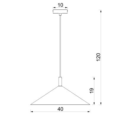 Pendel på ledning ANEGA 1xGX53/15W/230V Ø 40 cm cremefarvet