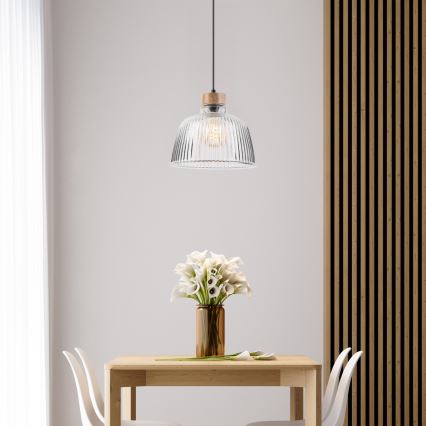 Pendel på ledning ASTA 1xE27/60W/230V Ø 28 cm eg