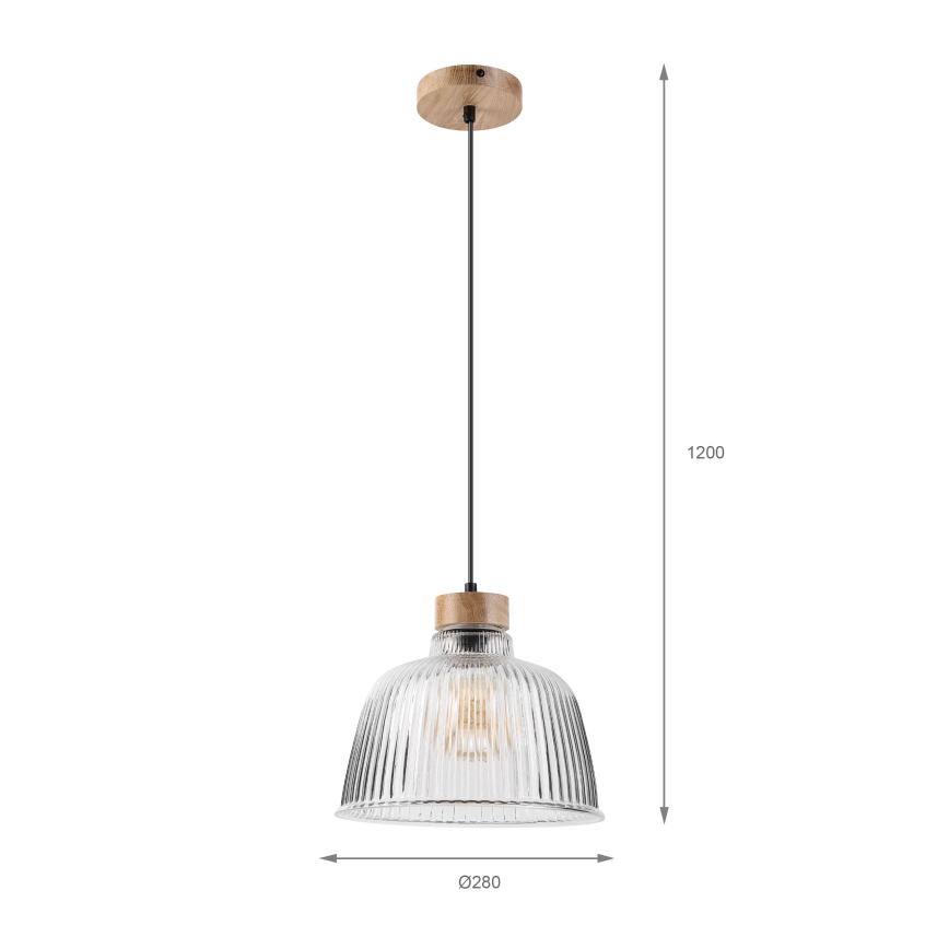 Pendel på ledning ASTA 1xE27/60W/230V Ø 28 cm eg
