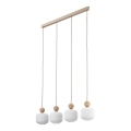 Pendel på ledning BALLO 4xE14/10W/230V beige