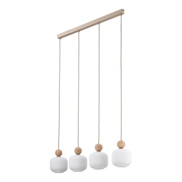 Pendel på ledning BALLO 4xE14/10W/230V beige