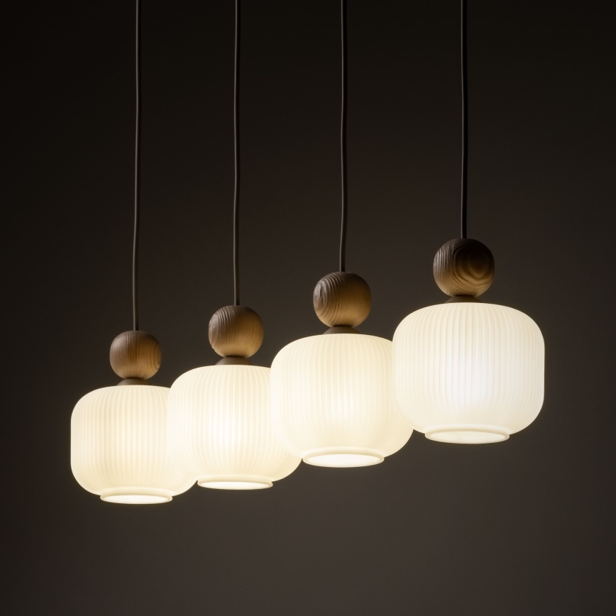 Pendel på ledning BALLO 4xE14/10W/230V beige