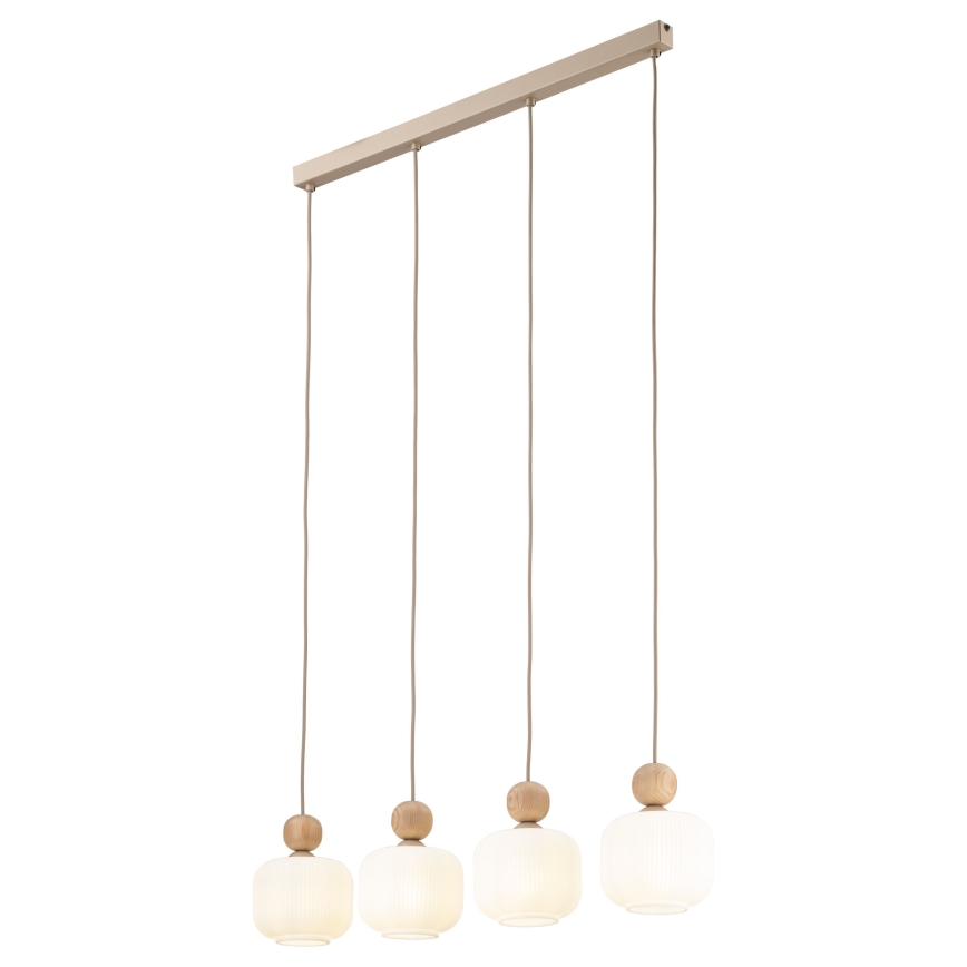 Pendel på ledning BALLO 4xE14/10W/230V beige