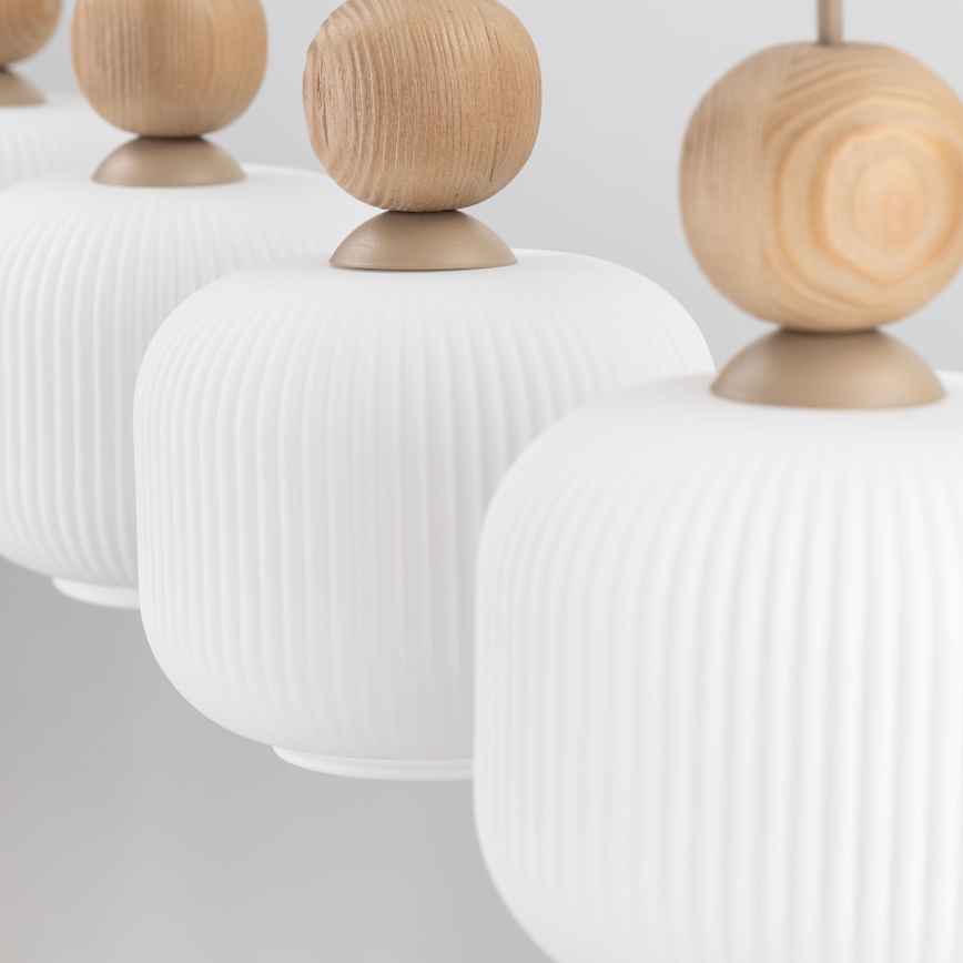 Pendel på ledning BALLO 4xE14/10W/230V beige