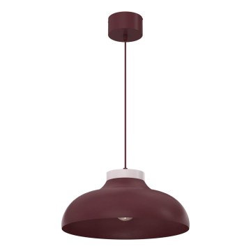 Pendel på ledning BASCA 1xE27/15W/230V bordeaux/creme
