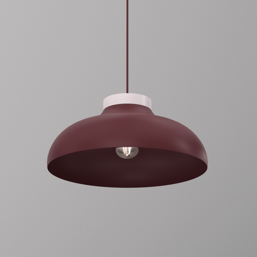 Pendel på ledning BASCA 1xE27/15W/230V bordeaux/creme