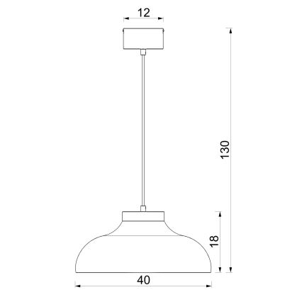 Pendel på ledning BASCA 1xE27/15W/230V bordeaux