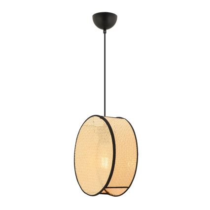 Pendel på ledning BIG DRUM 1xE27/60W/230V beige/sort