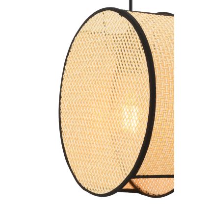 Pendel på ledning BIG DRUM 1xE27/60W/230V beige/sort