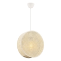 Pendel på ledning BIG DRUM 1xE27/60W/230V cremefarvet