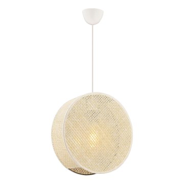 Pendel på ledning BIG DRUM 1xE27/60W/230V cremefarvet