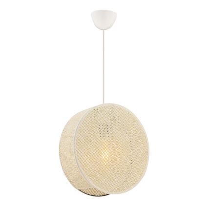 Pendel på ledning BIG DRUM 1xE27/60W/230V cremefarvet