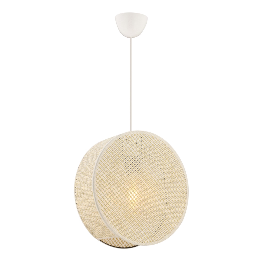 Pendel på ledning BIG DRUM 1xE27/60W/230V cremefarvet
