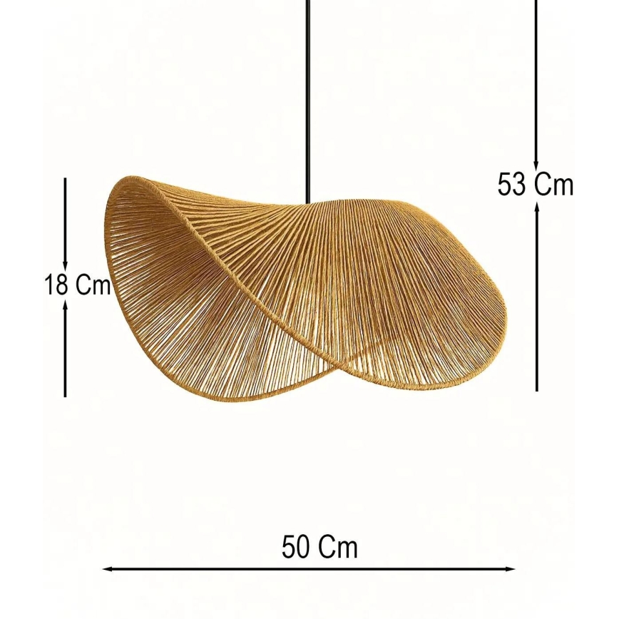 Pendel på ledning BOHO 1xE27/40W/230V raffia