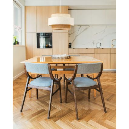 Pendel på ledning BOHO 1xE27/60W/230V Ø 40 cm hvid/jute