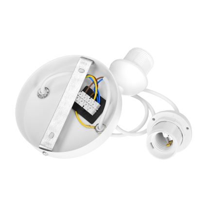 Pendel på ledning BOHO 2xE27/60W/230V hvid/jute