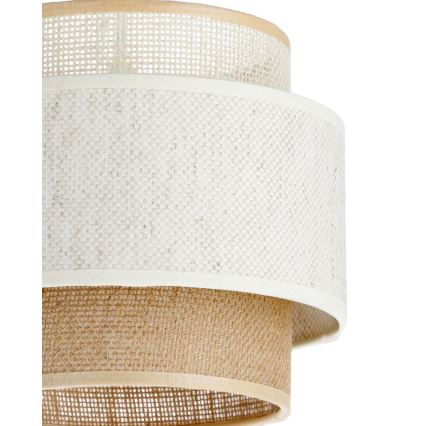 Pendel på ledning BOHO 3xE27/60W/230V hvid/jute