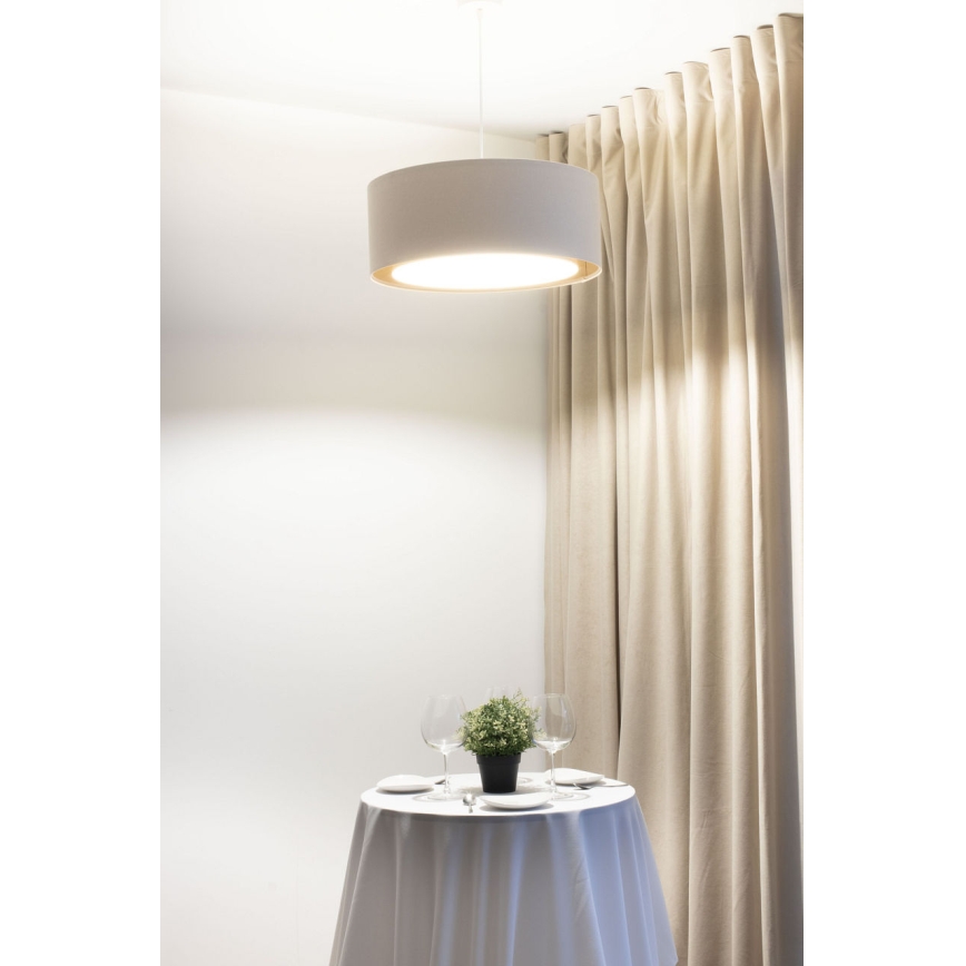 Pendel på ledning BOHO TRINITI 1xE27/60W/230V Ø 50 cm cremefarvet