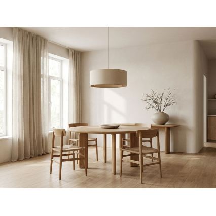 Pendel på ledning BOHO TRINITI 1xE27/60W/230V Ø 50 cm cremefarvet