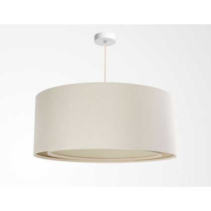 Pendel på ledning BOHO TRINITI 1xE27/60W/230V Ø 50 cm cremefarvet