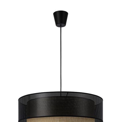 Pendel på ledning BORHO 1xE27/60W/230V sort/jute