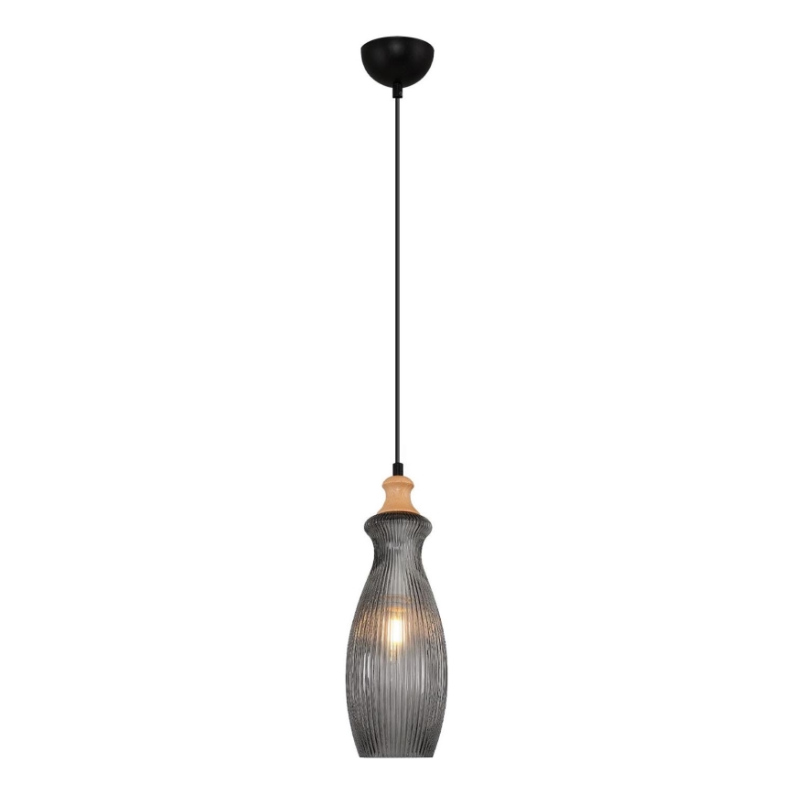 Pendel på ledning BOTTLE 1xE14/4W/230V røgfarvet