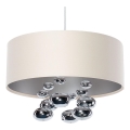 Pendel på ledning BUBBLE 1xE27/60W/230V Ø 40 cm beige