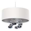 Pendel på ledning BUBBLE 1xE27/60W/230V Ø 40 cm hvid