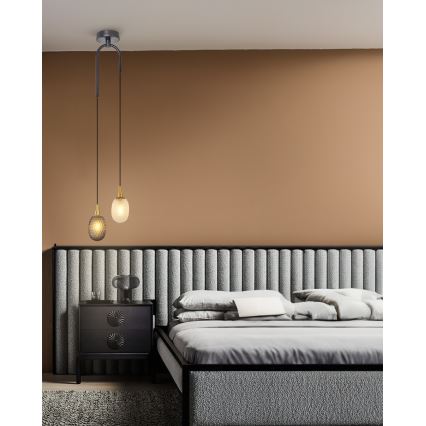 Pendel på ledning CACTUS 2xG9/5W/230V grå/hvid