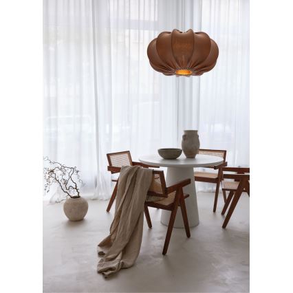 Pendel på ledning CAFEE 1xE27/40W/230V Ø 52 cm brun
