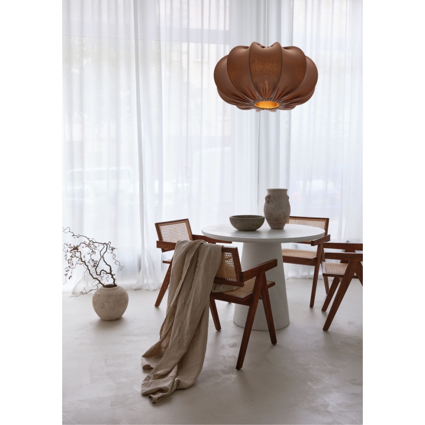 Pendel på ledning CAFEE 1xE27/40W/230V Ø 52 cm brun