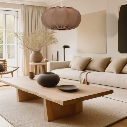 Pendel på ledning CAFEE 1xE27/40W/230V Ø 52 cm brun