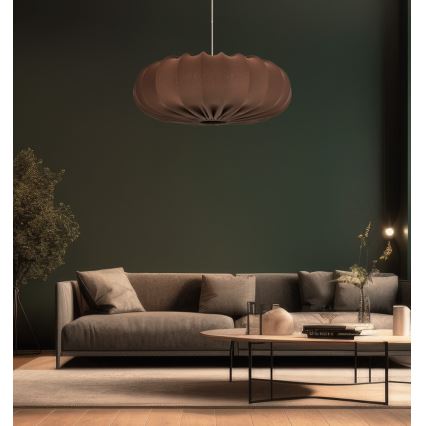 Pendel på ledning CAFEE 1xE27/40W/230V Ø 52 cm brun