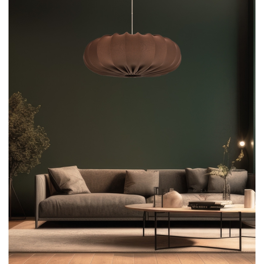 Pendel på ledning CAFEE 1xE27/40W/230V Ø 52 cm brun