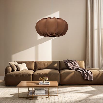 Pendel på ledning CAFEE 1xE27/40W/230V Ø 52 cm brun