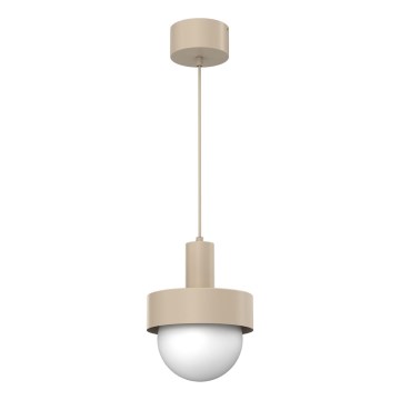 Pendel på ledning CANAN 1xE27/15W/230V Ø 20 cm beige