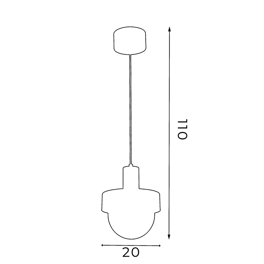 Pendel på ledning CANAN 1xE27/15W/230V Ø 20 cm beige