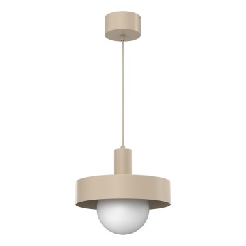 Pendel på ledning CANAN 1xE27/15W/230V Ø 29 cm beige
