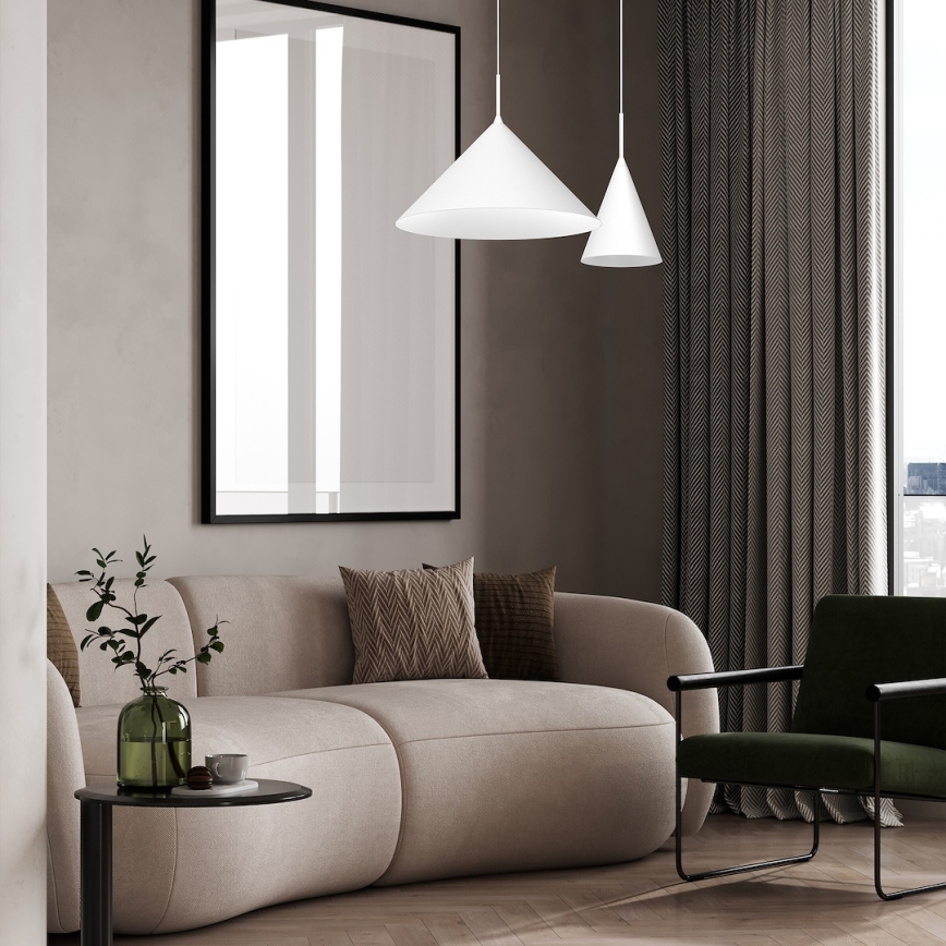 Pendel på ledning CAPITAL 1xGX53/15W/230V Ø 46 cm hvid