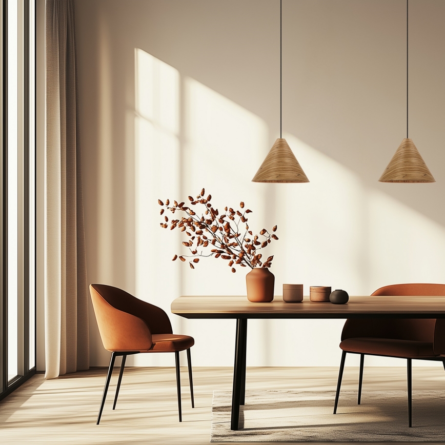 Pendel på ledning CONO 1xE27/40W/230V egfinér