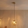 Pendel på ledning CRISTAL 1xE14/15W/230V messing/røgbeige