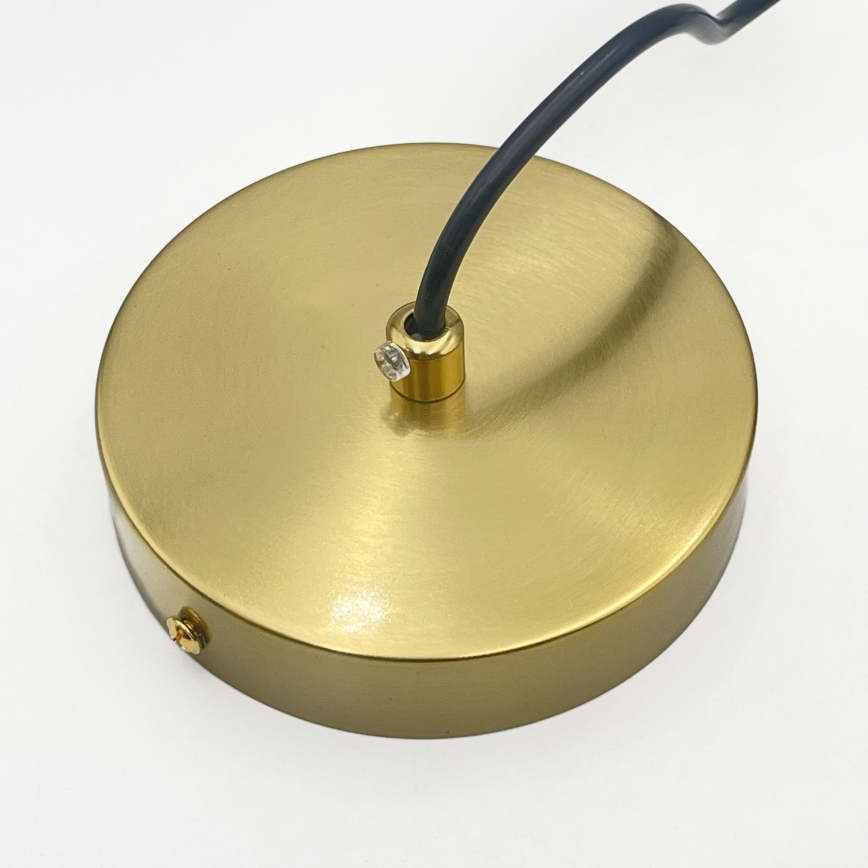 Pendel på ledning CRISTAL 1xE14/15W/230V messing/røget sort