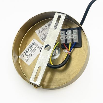 Pendel på ledning CRISTAL 1xE14/15W/230V messing/røget sort