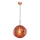 Pendel på ledning CRUMPLED 1xE27/24W/230V Ø 26 cm kobber