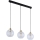 Pendel på ledning DEVON 3xE27/15W/230V sort/klar