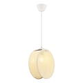 Pendel på ledning DRUM 1xE27/60W/230V cremefarvet