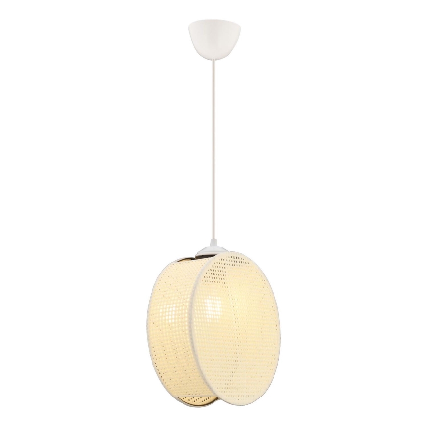 Pendel på ledning DRUM 1xE27/60W/230V cremefarvet