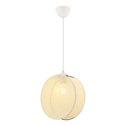 Pendel på ledning DRUM 1xE27/60W/230V cremefarvet
