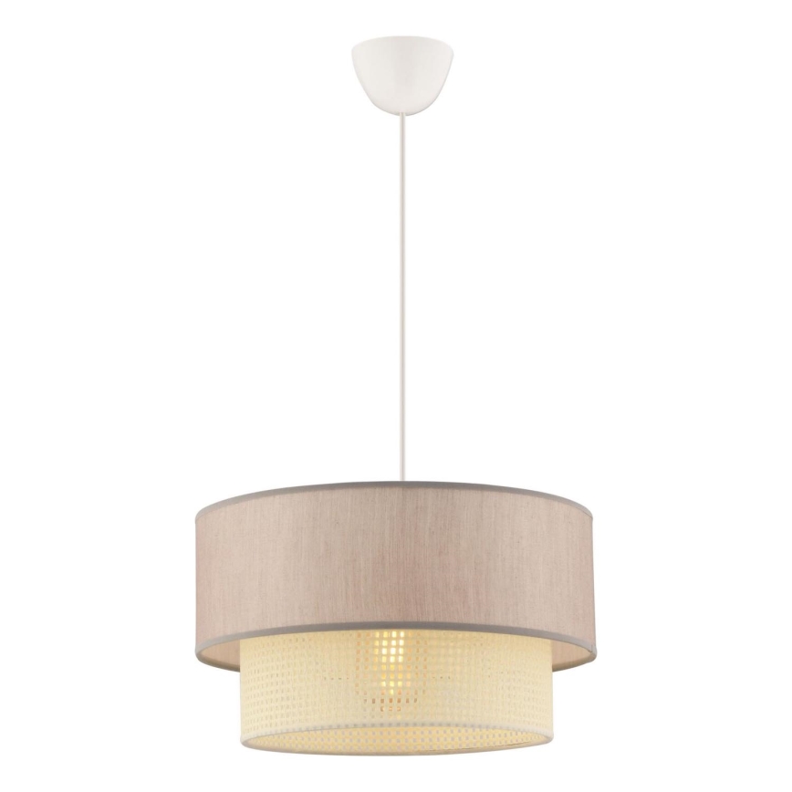 Pendel på ledning ECHO 1xE27/60W/230V beige/creme