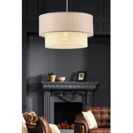 Pendel på ledning ECHO 1xE27/60W/230V beige/creme